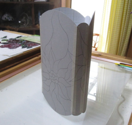 ステンドグラスランプ作り方 型紙 千葉県勝浦